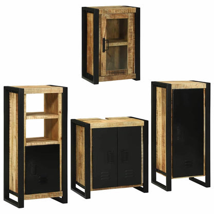 Set di mobili per il bagno 4 pcs Legno di mango massello