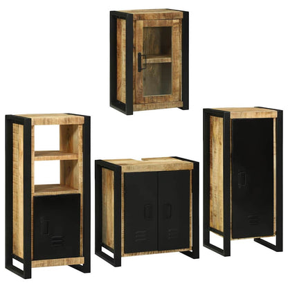 Set di mobili per il bagno 4 pcs Legno di mango massello