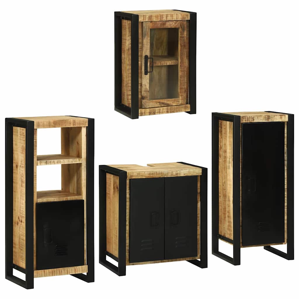 Set di mobili per il bagno 4 pcs Legno di mango massello