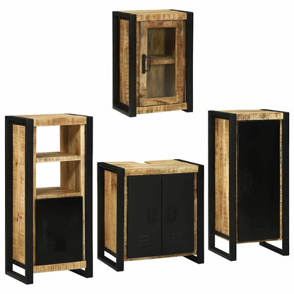 Set di mobili per il bagno 4 pcs Legno di mango massello