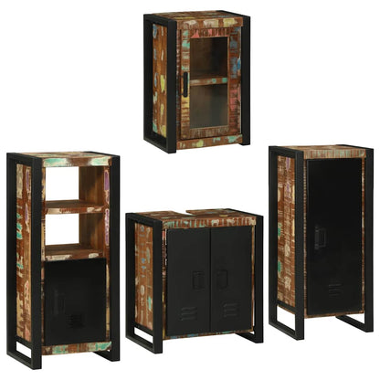 Set di mobili per il bagno 4 pcs Legno massello riciclato
