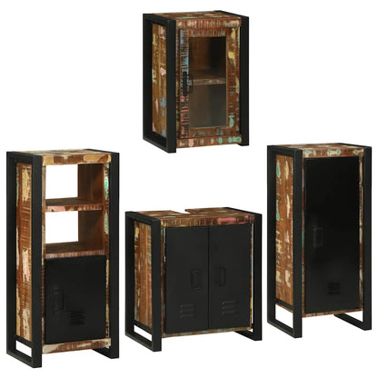 Set di mobili per il bagno 4 pcs Legno massello riciclato