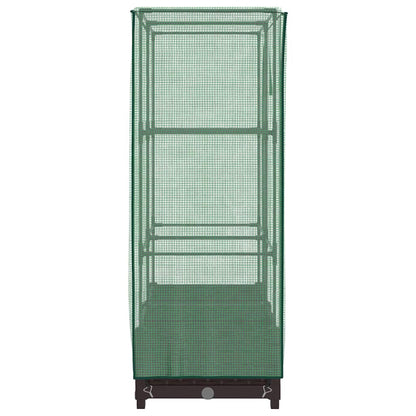 Letto Rialzato con Copertura Serra Effetto Rattan 80x40x123 cm
