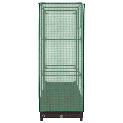 Letto Rialzato con Copertura Serra Effetto Rattan 120x40x123 cm