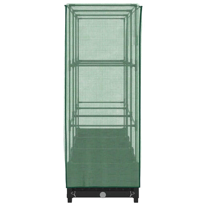 Letto rialzato con copertura per serra effetto rattan 120x40x123 cm