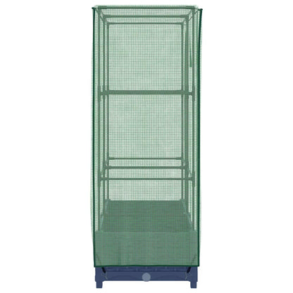 Letto Rialzato con Copertura Serra Effetto Rattan 80x40x123 cm