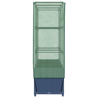 Letto Rialzato con Copertura Serra Effetto Rattan 120x40x138 cm