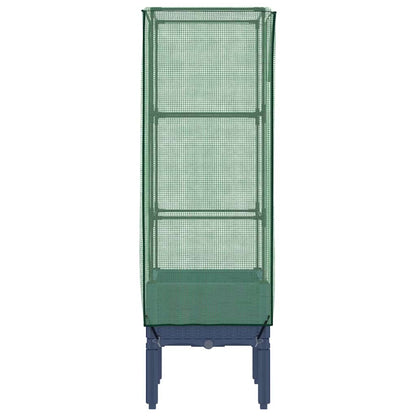 Letto Rialzato con Copertura Serra Effetto Rattan 40x40x140 cm