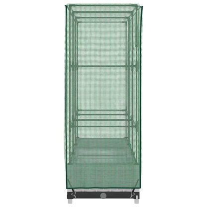 Letto Rialzato con Copertura Serra Effetto Rattan 120x40x123 cm
