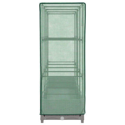 Letto Rialzato con Copertura Serra Effetto Rattan 160x40x123 cm