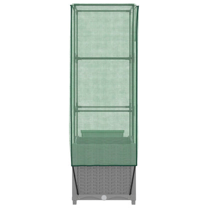 Letto Rialzato con Copertura Serra Effetto Rattan 40x40x139 cm