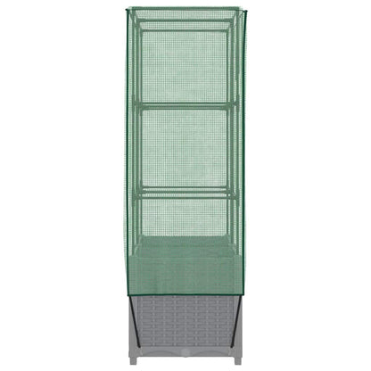 Letto Rialzato con Copertura Serra Effetto Rattan 80x40x138 cm