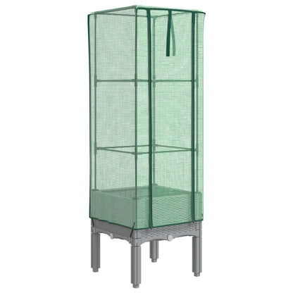 Letto Rialzato con Copertura Serra Effetto Rattan 40x40x140 cm