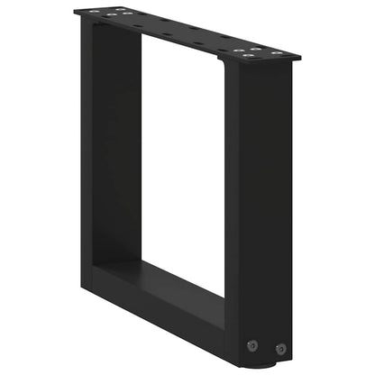 Gambe per Tavolino da CaffÃƒÂ¨ a Forma di U 2 pz Nere 30x(30-31) cm Acciaio