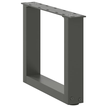 Gambe per Tavolino da CaffÃ¨ a Forma di U 2 pz Antracite 30x(30-31) cm Acciaio