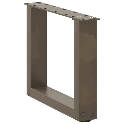 Gambe per Tavolino da CaffÃ¨ a Forma di U 2 pz Acciaio Naturale 40x(30-31) cm Acciaio