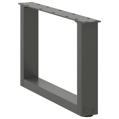 Gambe per Tavolino da CaffÃƒÂ¨ a Forma di U 2 pz Antracite 50x(30-31) cm Acciaio