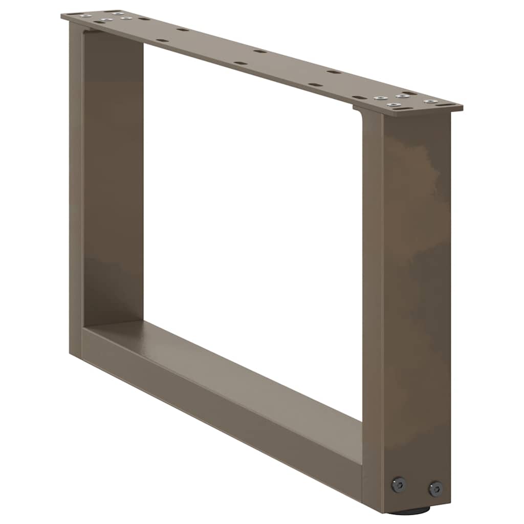 Gambe per Tavolino da CaffÃ¨ a Forma di U 2 pz Acciaio Naturale 70x(30-31) cm Acciaio