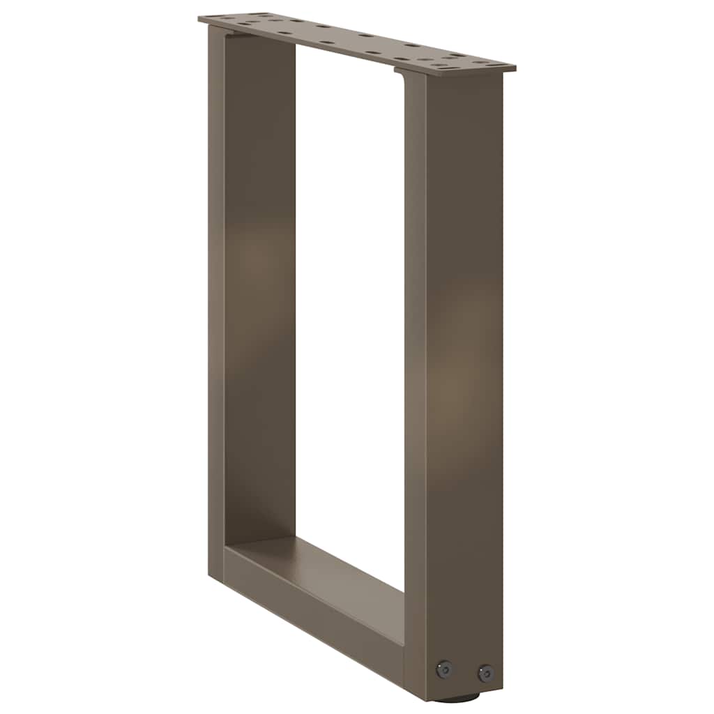 Gambe per Tavolino da CaffÃ¨ a Forma di U 2 pz Acciaio Naturale 28x(42-43) cm Acciaio