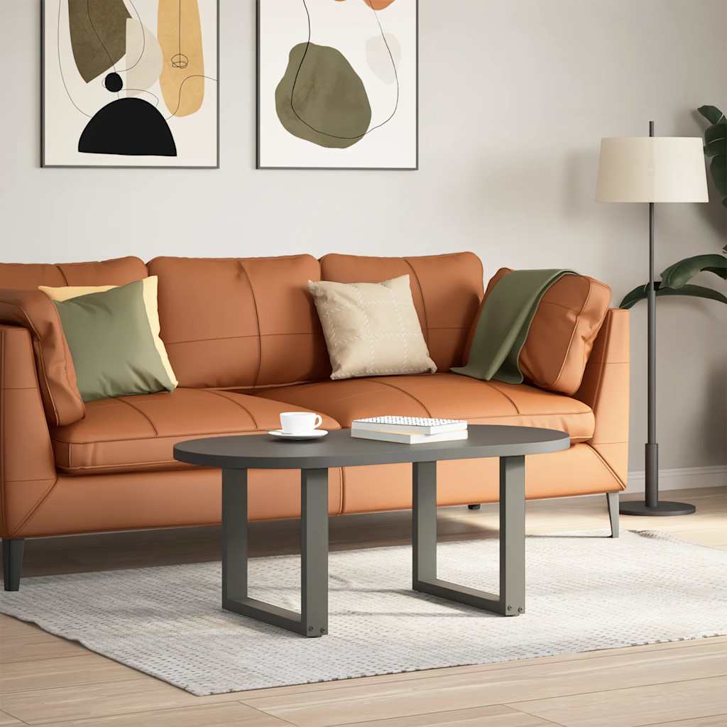 Gambe per Tavolino da CaffÃ¨ a Forma di U 2 pz Antracite 50x(42-43) cm Acciaio