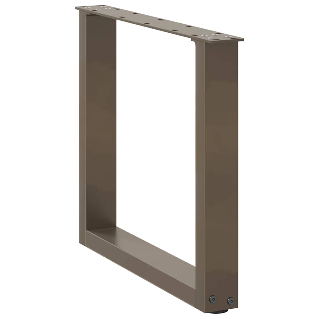 Gambe per Tavolino da CaffÃ¨ a Forma di U 2 pz Acciaio Naturale 50x(42-43) cm Acciaio