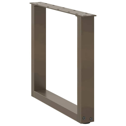 Gambe per Tavolino da CaffÃ¨ a Forma di U 2 pz Acciaio Naturale 50x(42-43) cm Acciaio