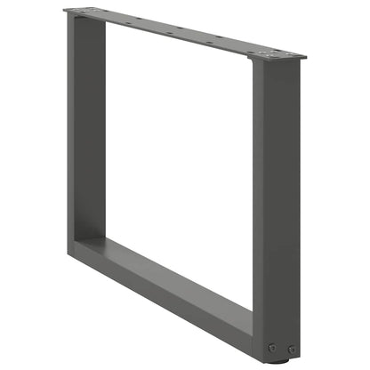 Gambe per Tavolino da CaffÃ¨ a Forma di U 2 pz Antracite 70x(42-43) cm Acciaio