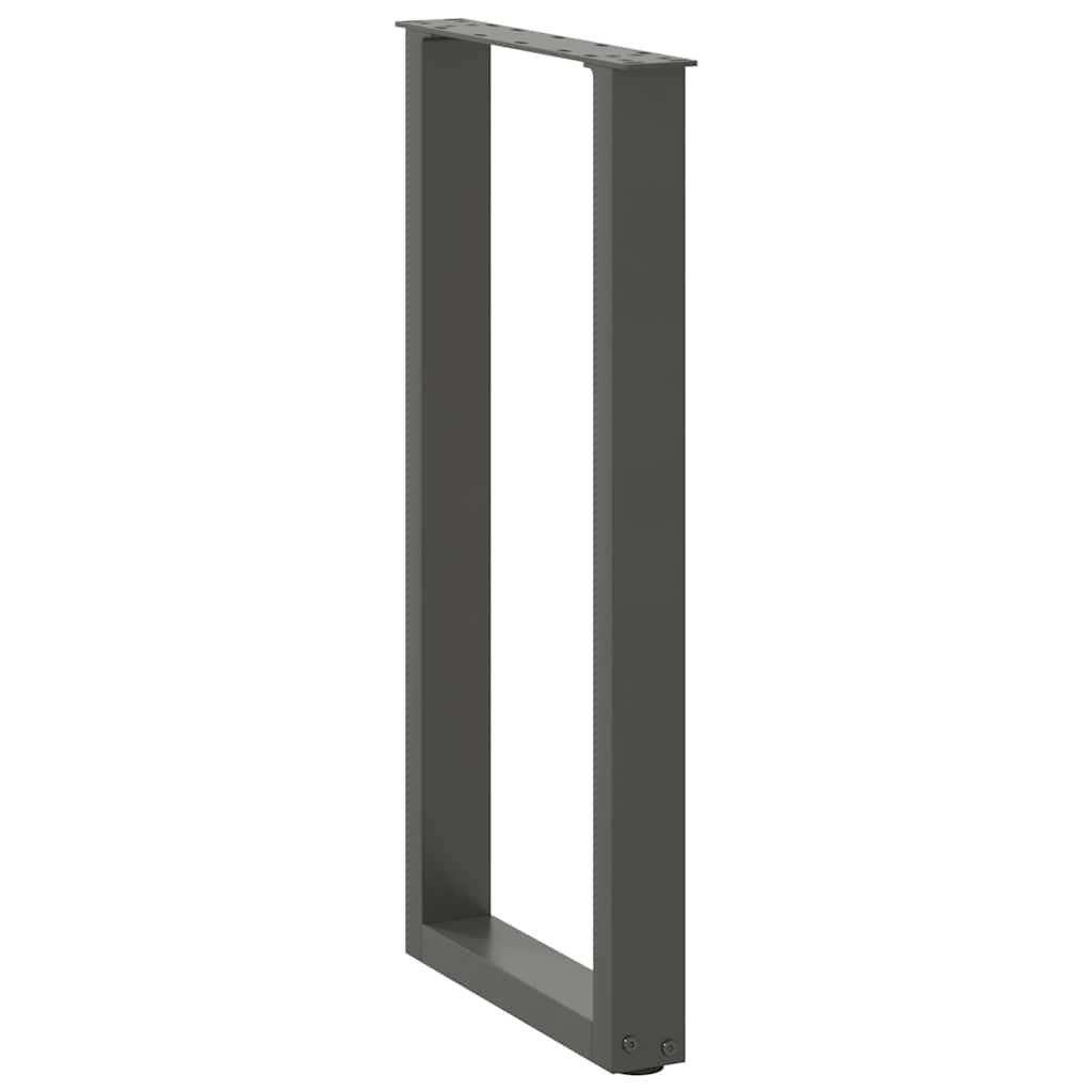 Gambe Tavolino CaffÃ¨ a U 2 pz Antracite 28x(72-73) cm Acciaio