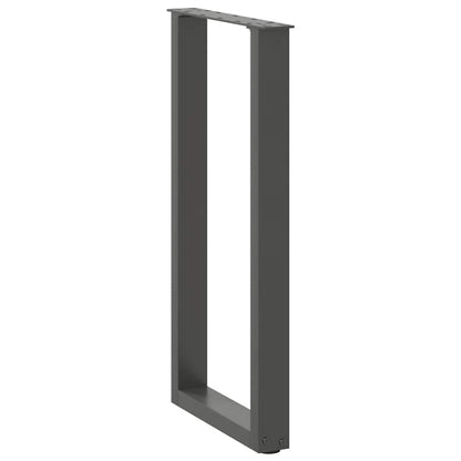 Gambe Tavolino CaffÃ¨ a U 2 pz Antracite 28x(72-73) cm Acciaio