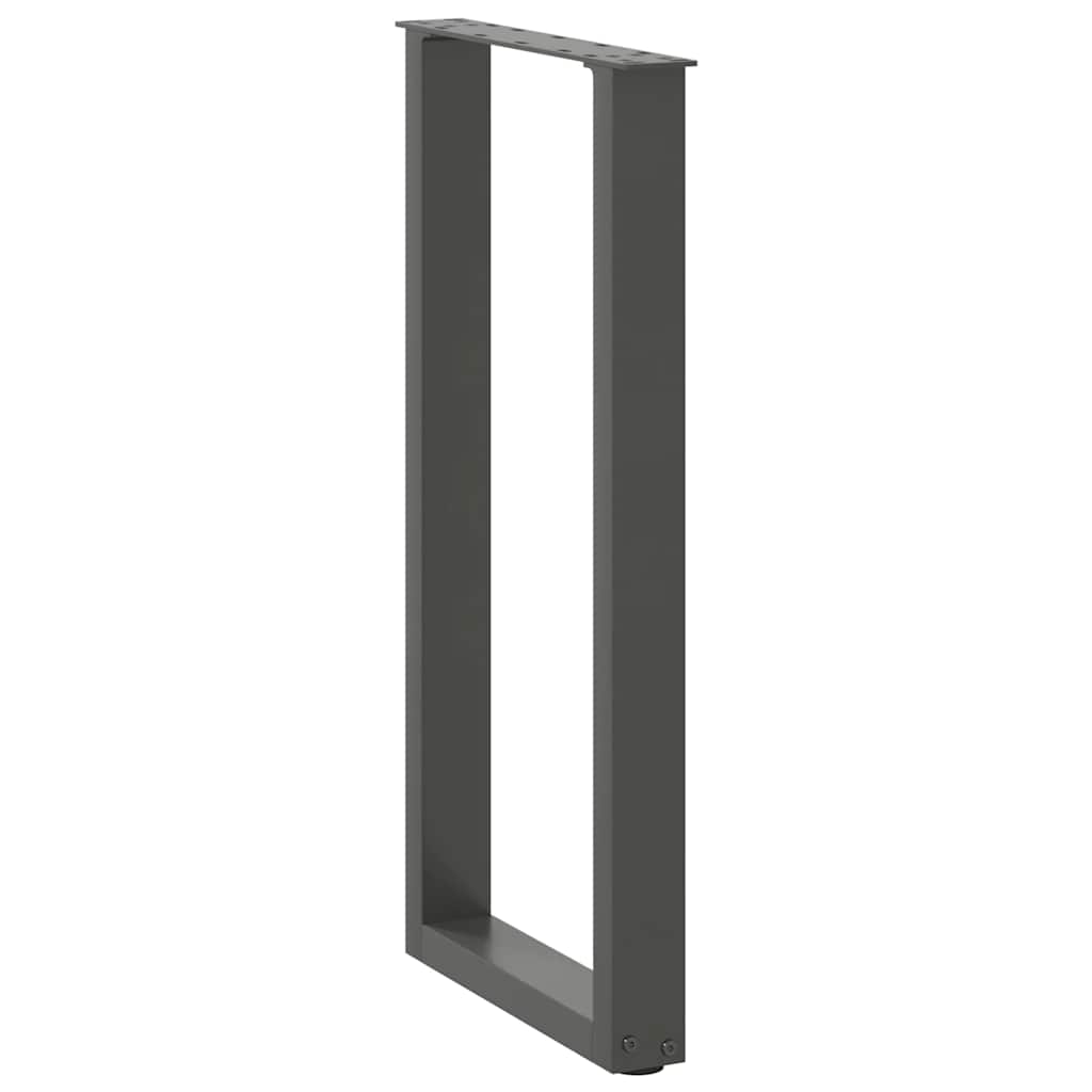 Gambe Tavolino CaffÃ¨ a U 2 pz Antracite 38x(72-73) cm Acciaio