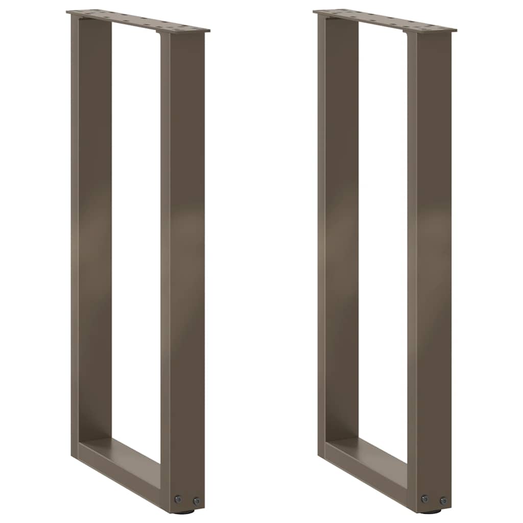 Gambe Tavolino CaffÃ¨ a U 2 pz Naturale 38x(72-73) cm Acciaio