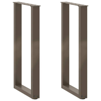 Gambe Tavolino CaffÃ¨ a U 2 pz Naturale 38x(72-73) cm Acciaio