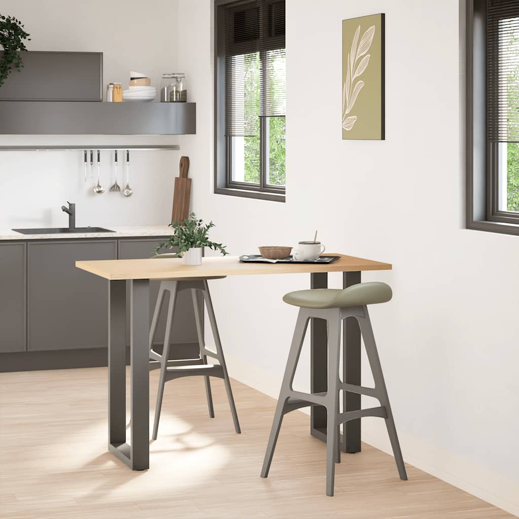 Gambe per tavolo da bar a forma di U 2 pz Antracite 40x(90-91) cm Acciaio