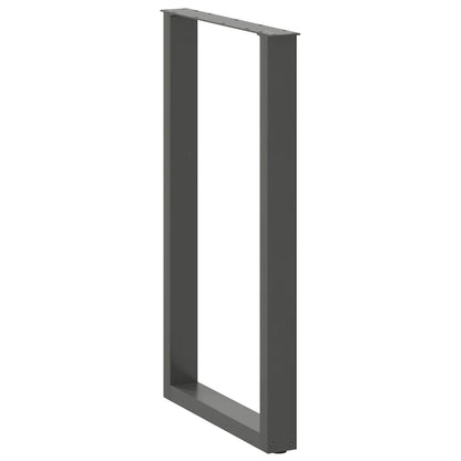 Gambe per tavolo da bar a forma di U 2 pz Antracite 60x(100-101) cm Acciaio