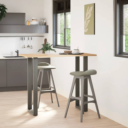 Gambe per tavolo da bar a forma di U 2 pz Antracite 40x(110-111) cm Acciaio