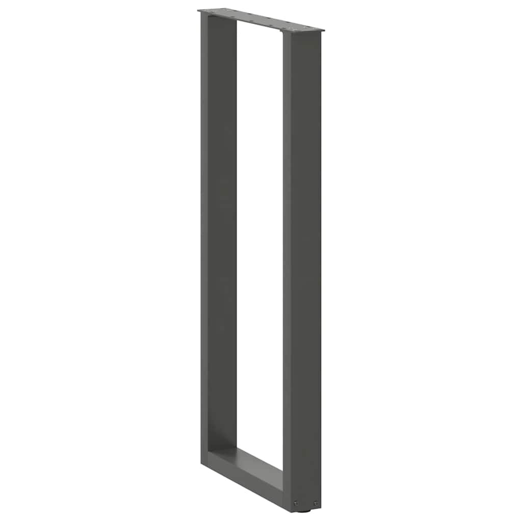 Gambe per tavolo da bar a forma di U 2 pz Antracite 50x(110-111) cm Acciaio