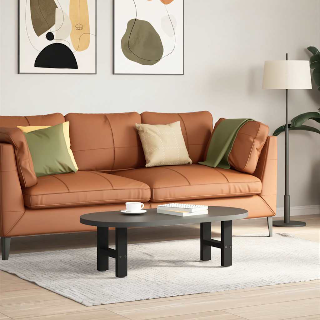 Gambe per Tavolino da CaffÃ¨ Nere 2 pz 30x(30-31) cm Acciaio