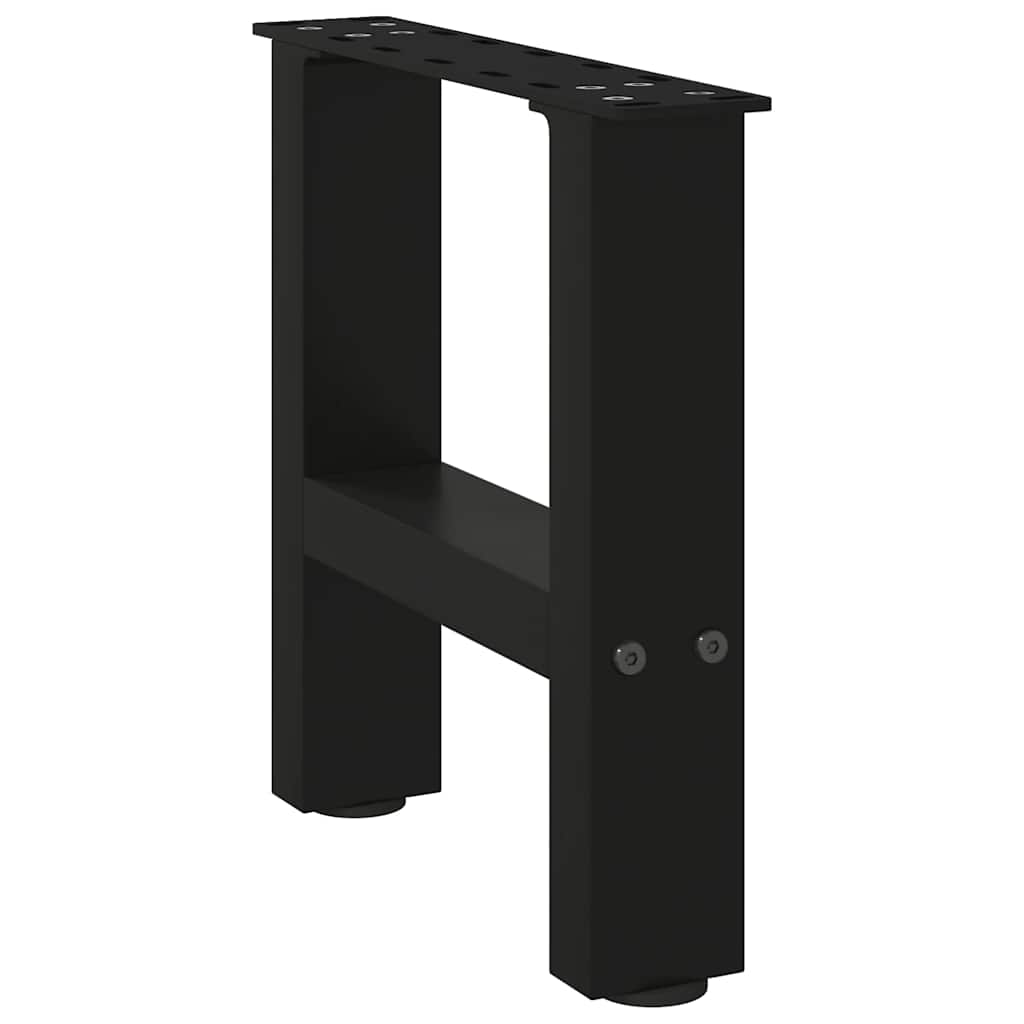 Gambe per Tavolino da CaffÃ¨ Nere 2 pz 30x(30-31) cm Acciaio