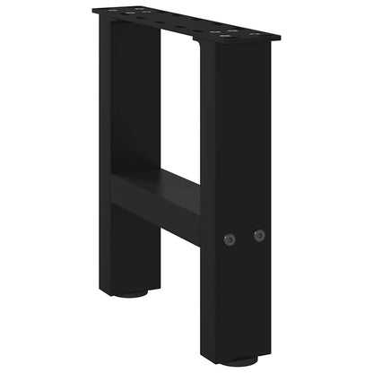 Gambe per Tavolino da CaffÃ¨ Nere 2 pz 30x(30-31) cm Acciaio