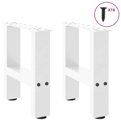 Gambe per Tavolino da CaffÃ¨ Bianche 2 pz 30x(30-31) cm Acciaio