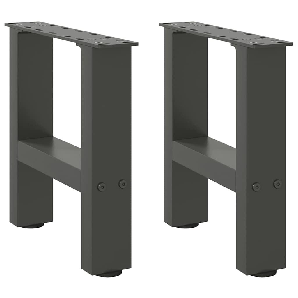 Gambe per Tavolino da CaffÃ¨ Antracite 2 pz 30x(30-31) cm Acciaio