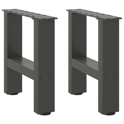 Gambe per Tavolino da CaffÃ¨ Antracite 2 pz 30x(30-31) cm Acciaio