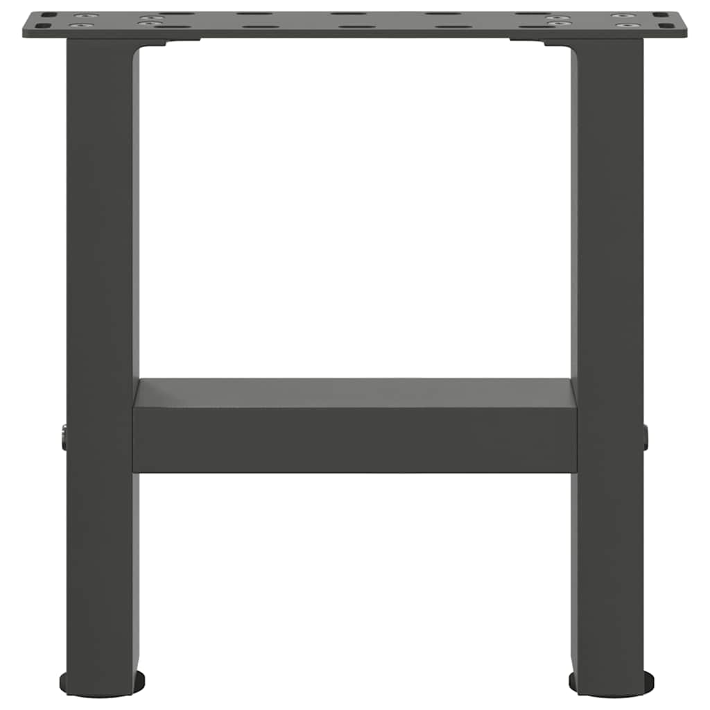 Gambe per Tavolino da CaffÃ¨ Antracite 2 pz 30x(30-31) cm Acciaio