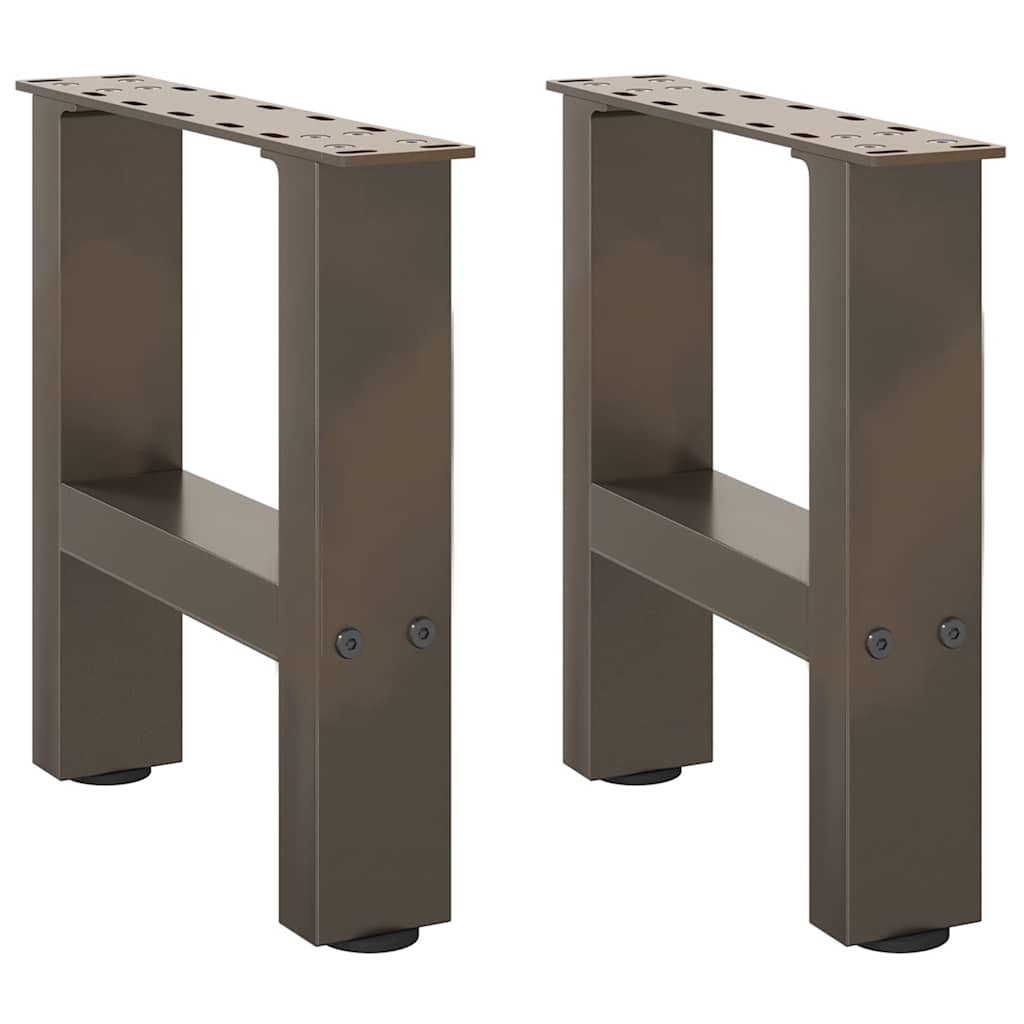 Gambe per Tavolino da CaffÃ¨ in Acciaio Naturale 2 pz 30x(30-31) cm Acciaio