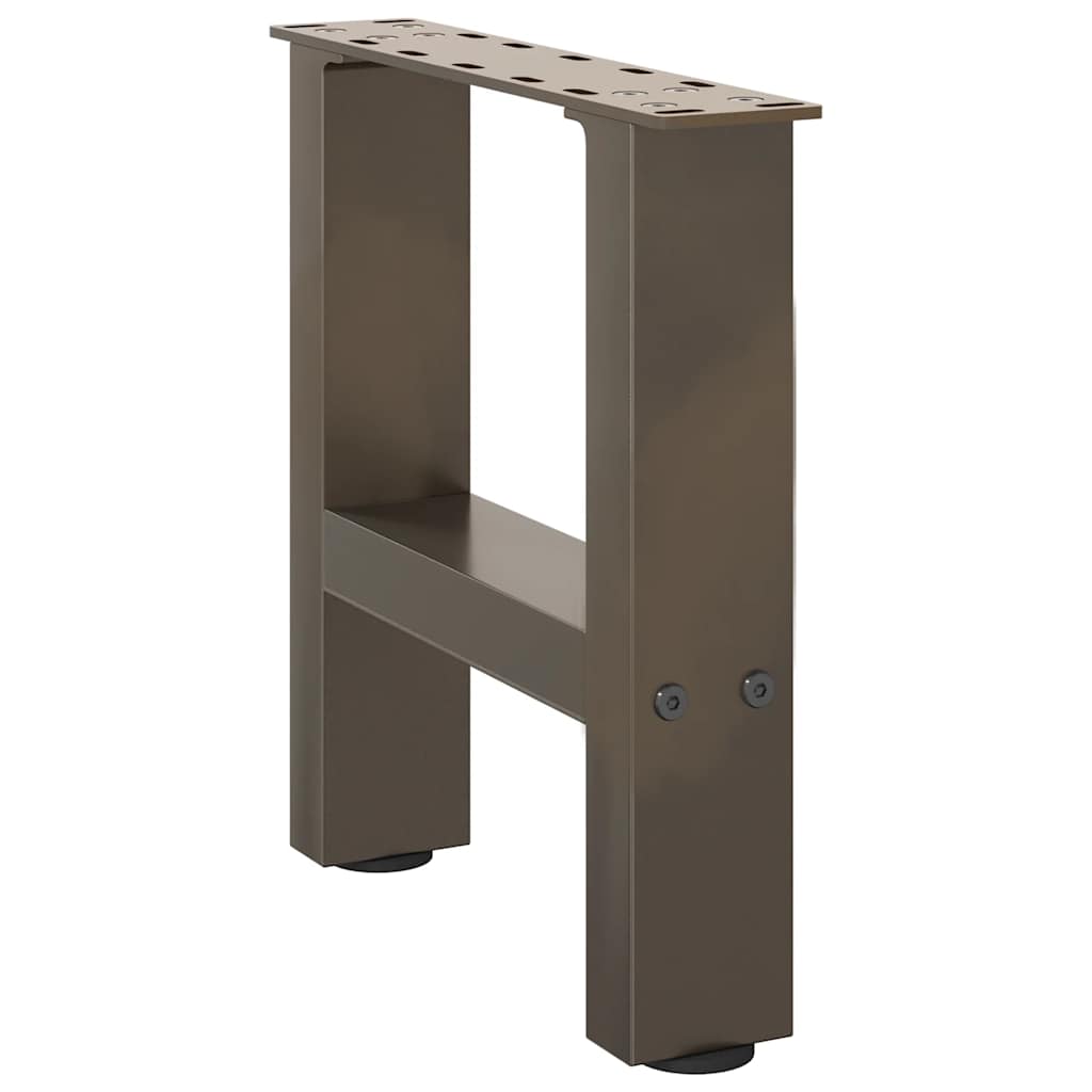 Gambe per Tavolino da CaffÃ¨ in Acciaio Naturale 2 pz 30x(30-31) cm Acciaio