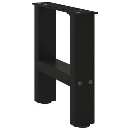 Gambe per Tavolino da CaffÃ¨ Nere 2 pz 40x(30-31) cm Acciaio