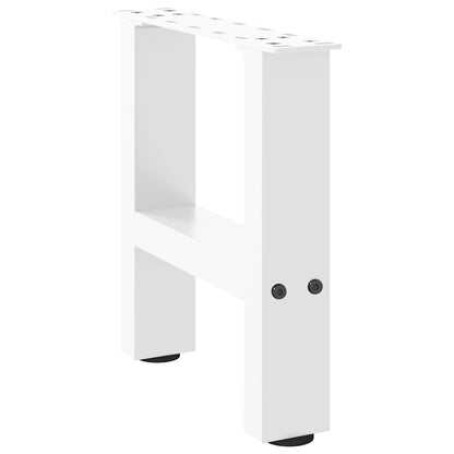 Gambe per Tavolino da CaffÃ¨ Bianche 2 pz 40x(30-31) cm Acciaio