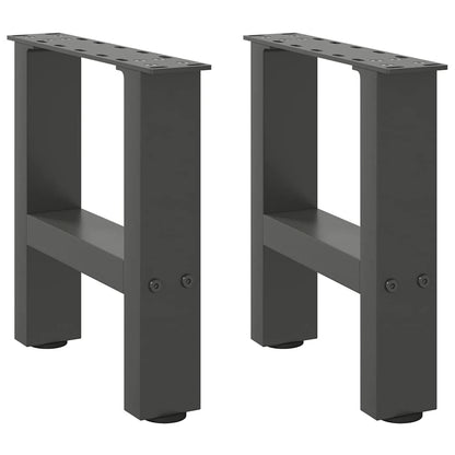 Gambe per Tavolino da CaffÃ¨ Antracite 2 pz 40x(30-31) cm Acciaio