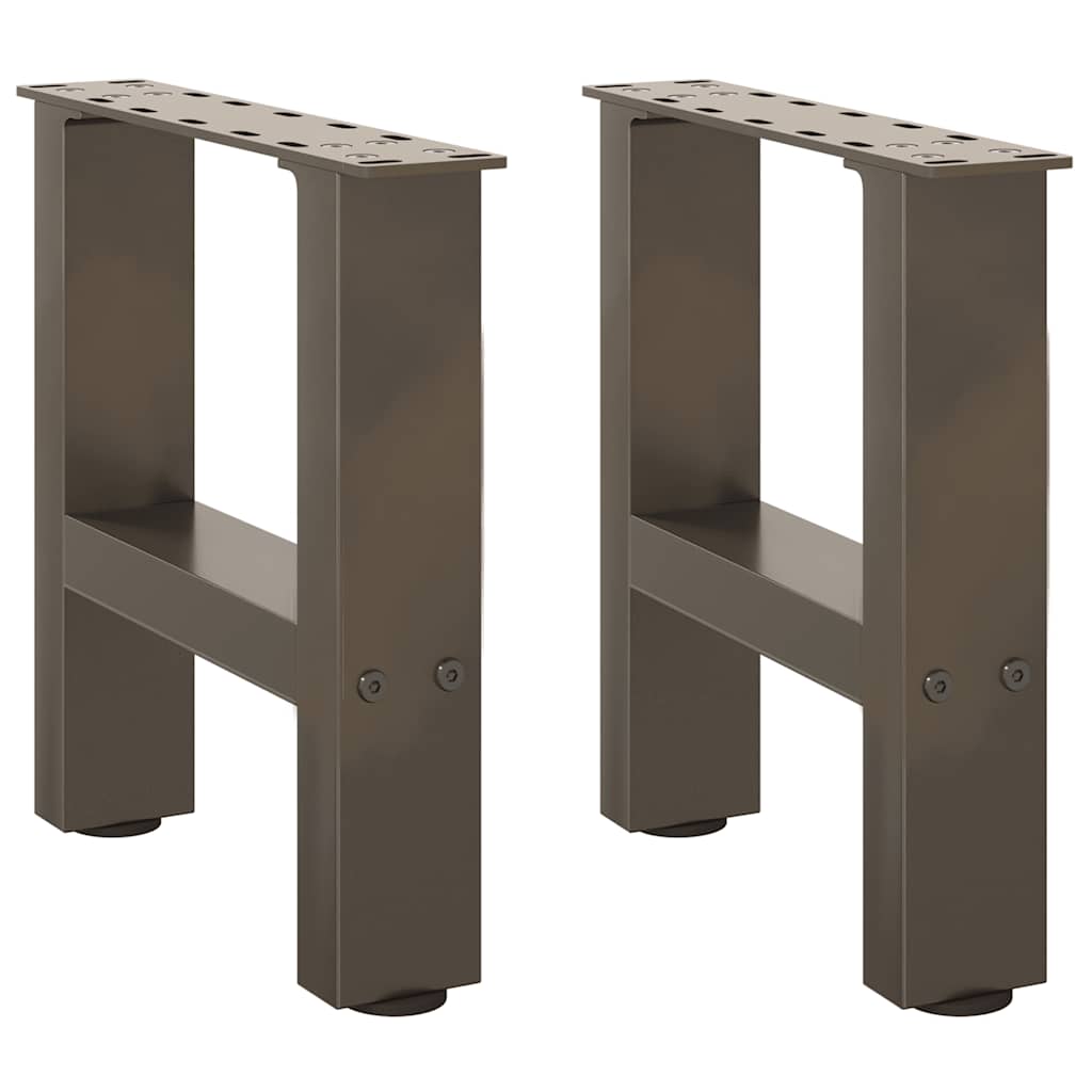 Gambe per Tavolino da CaffÃ¨ in Acciaio Naturale 2 pz 40x(30-31) cm Acciaio