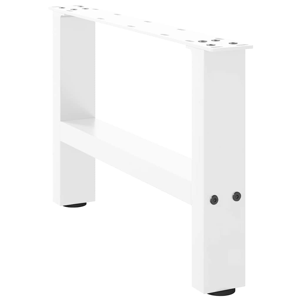Gambe per Tavolino da CaffÃ¨ Bianche 2 pz 50x(30-31) cm Acciaio